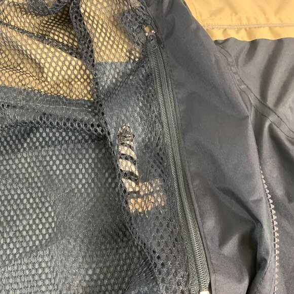 St Augustine Lighthouse Windbreaket Jacket Mens Size M Navy Beige VTG Maritime - Picture 12 of 15